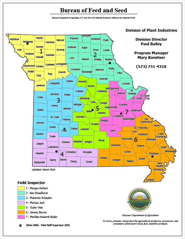 Field Inspector Territory map